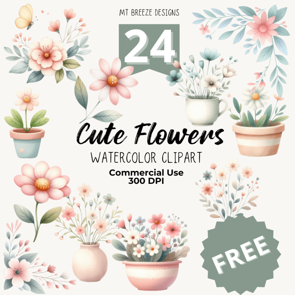 24 Cute Flowers clipart - Free