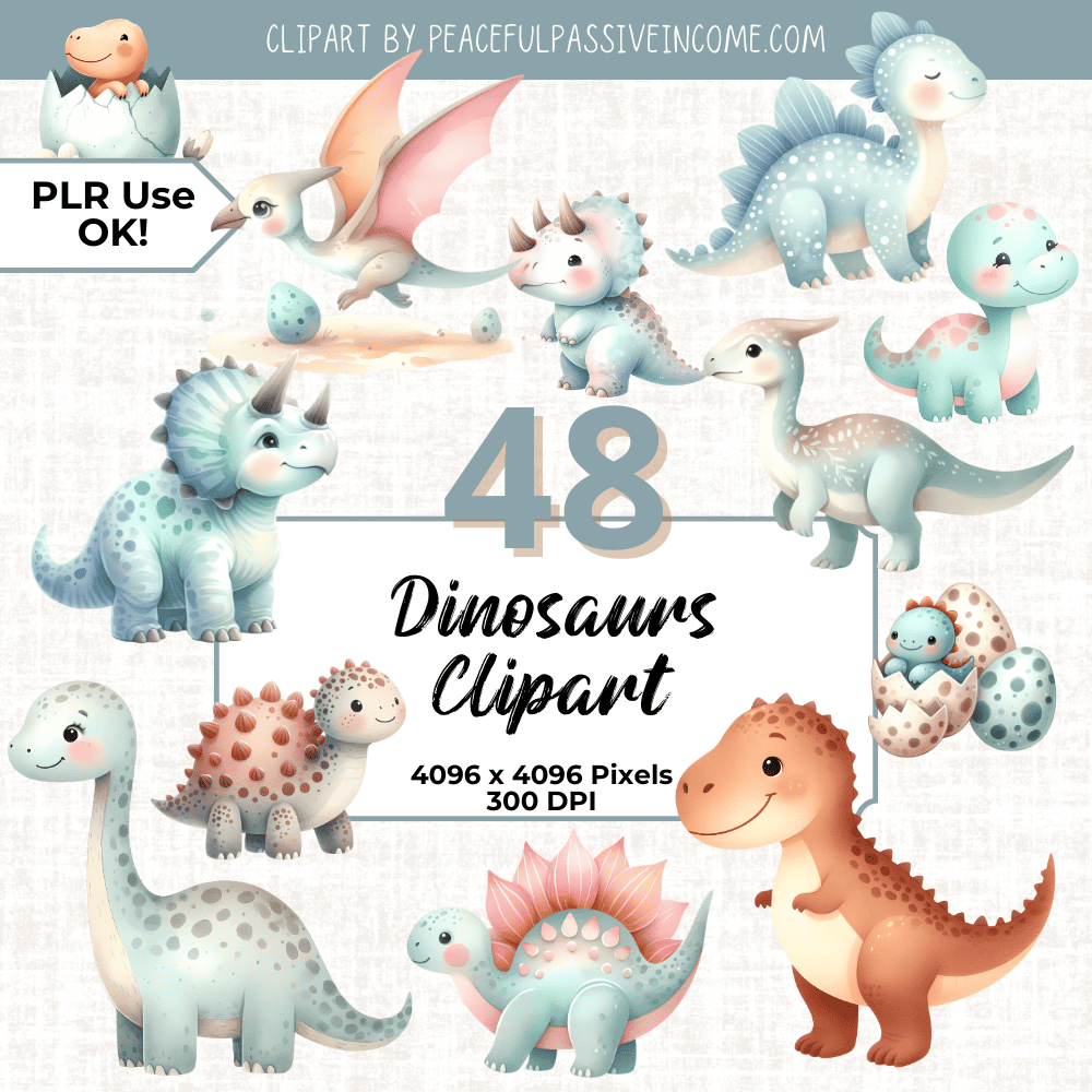 examples from the Dinosaur Clipart Set