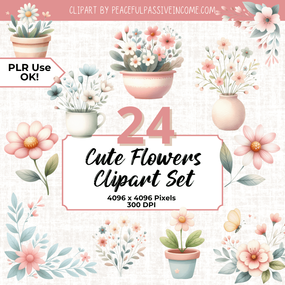 Cute Flower Clipart Set