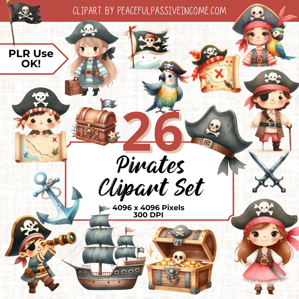 examples from the Pirate Clipart Set