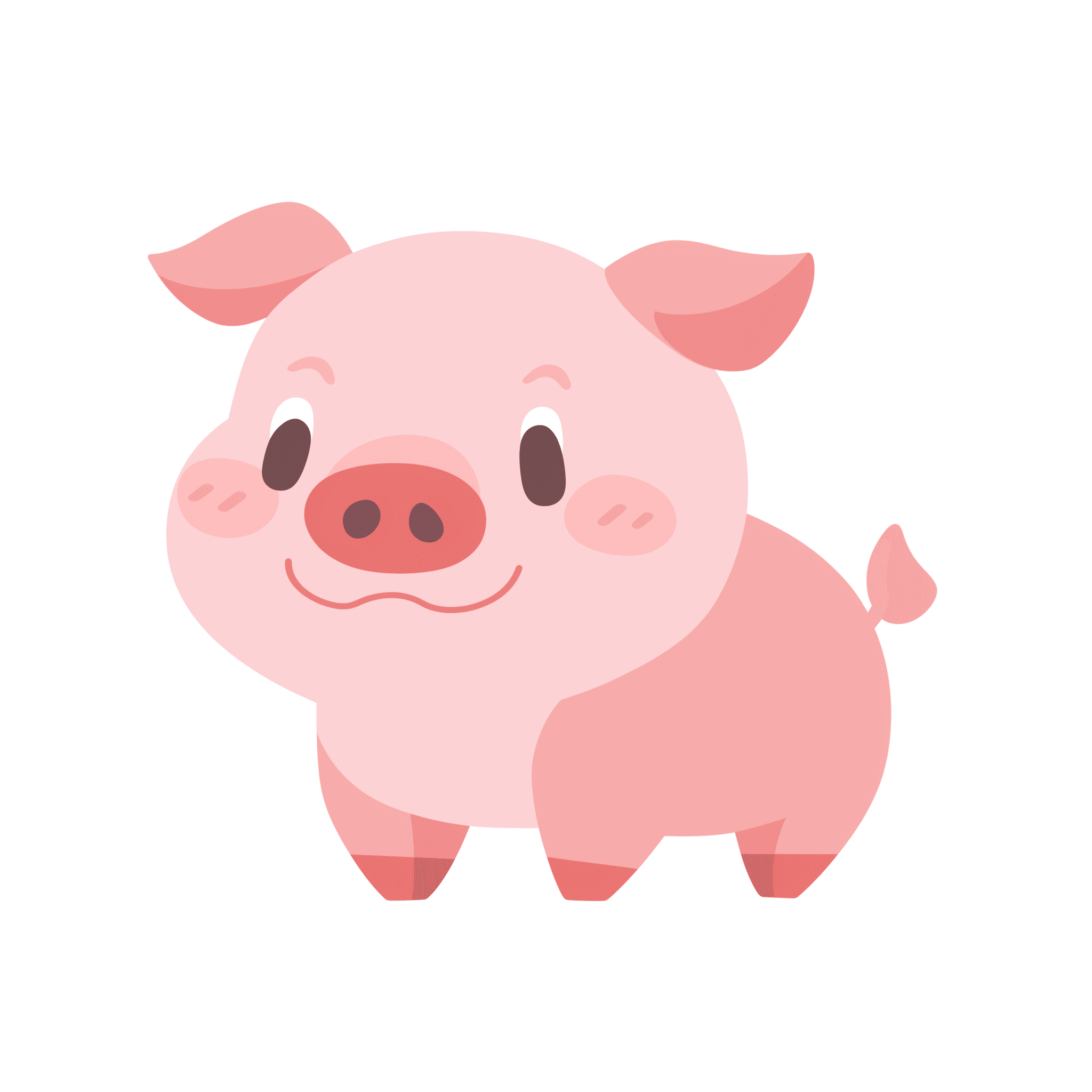 pig flat vector clipart